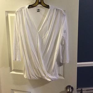 Old navy surplus wrap top white small