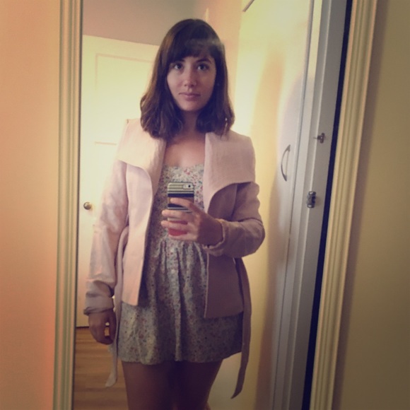 Zara woman coat, blush color. Size small.