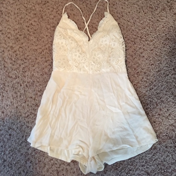 White lace romper