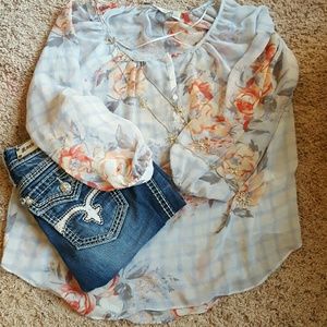 Lauren Conrad Floral Blouse