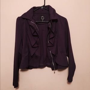 Purple ruffle Nordstrom jacket