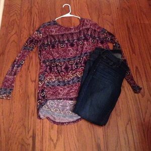 Patterned long sleeve