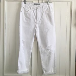 White Topshop Boyfriend Jeans