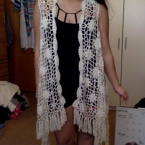 Boho Knit Cardigan Vest
