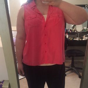 Torrid hot pink blouse