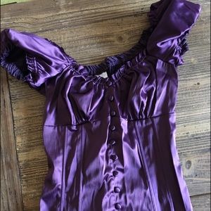 Purple lace-up bodice. Size 8 UK (4 US)