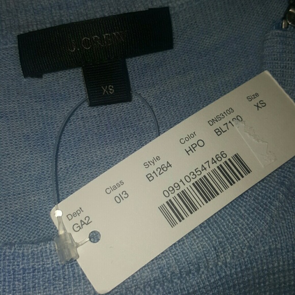 JCREW Merino wool asymmetrical zip sweater XS BLUE - Picture 4 of 4