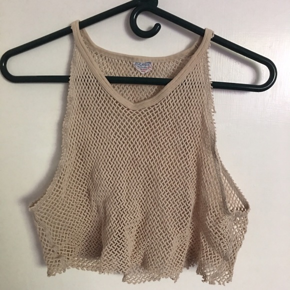 Nude Mesh Tank Top