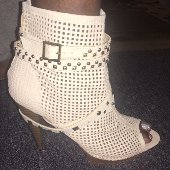 Cream booties