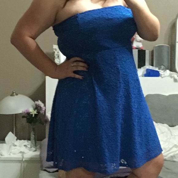 bright blue flowy dress!