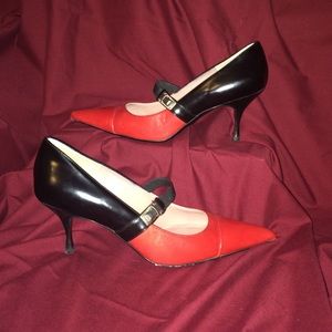 Prada Red and Black Heels