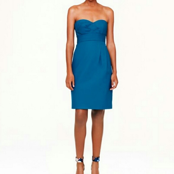 JCREW Raquel dress in cotton cady SZ.6 BLUE
