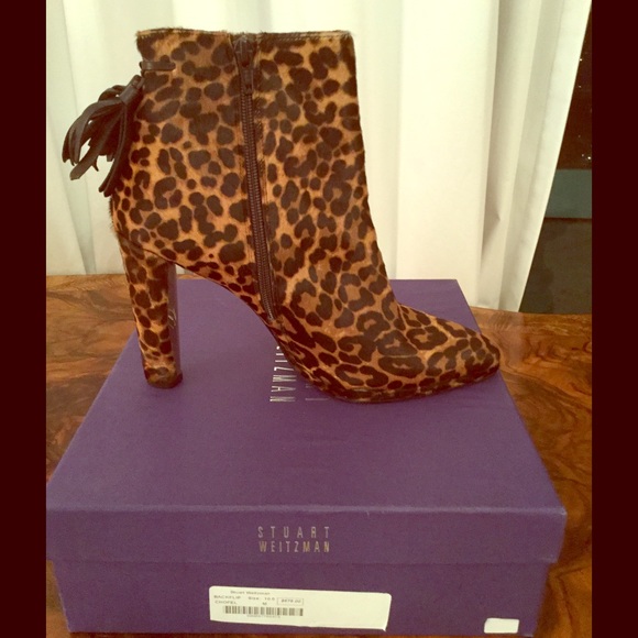 Stuart Weitzman Leopard Print Boot - Picture 1 of 4