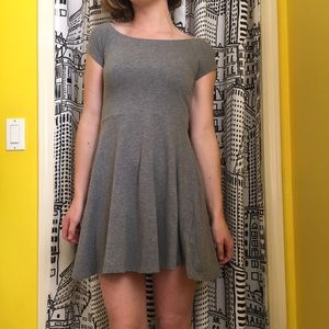 grey jersey skater dress