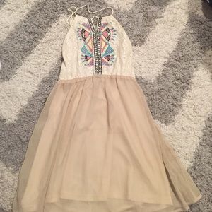 Tribal front halter sundress