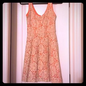 Bar III size small orange lace dress