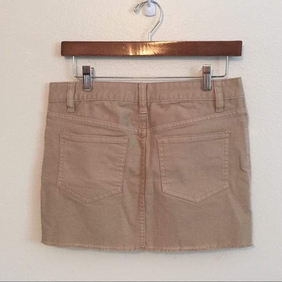 TORY BURCH Khaki Denim Mini Skirt, Size 27 - Picture 3 of 6