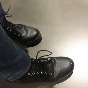 Cut-Out Platform Boots