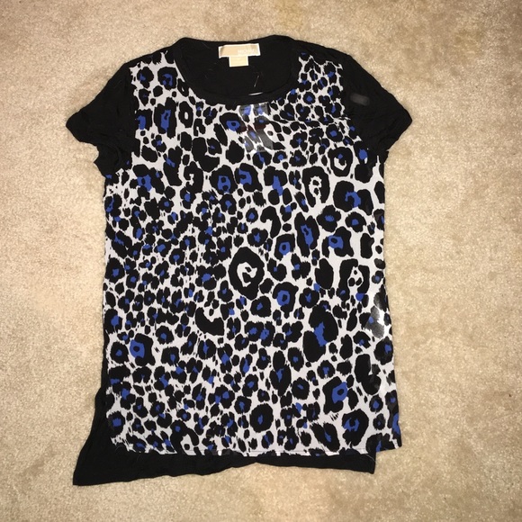 Michael Kors Leopard Amalfi Blue blouse