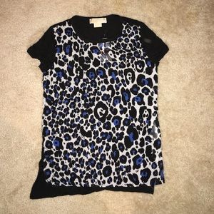 Michael Kors Leopard Amalfi Blue blouse