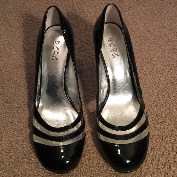 Black and clear 3" heels