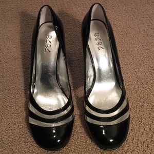 Black and clear 3" heels