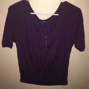 Maroon American eagle blouse