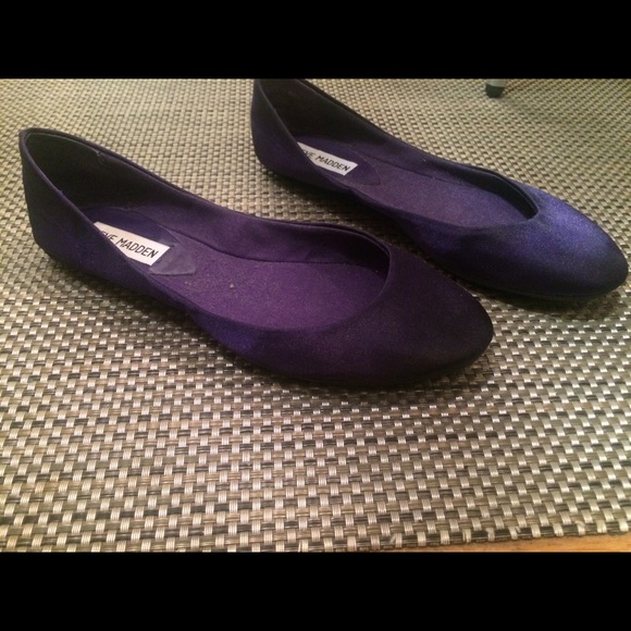 Steve Madden - Purple satin flats style P-Heaven