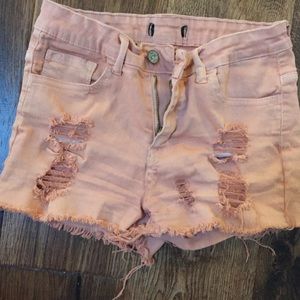Pink Denim cut offs