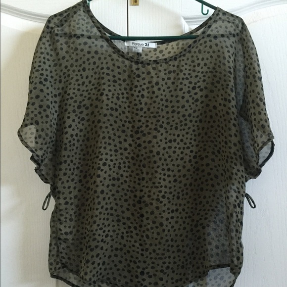Green And black Blouse