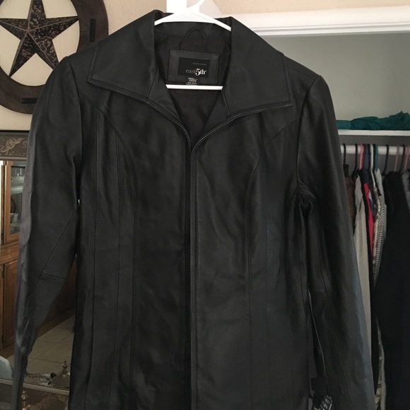 Leather Jacket. Very cute for work!