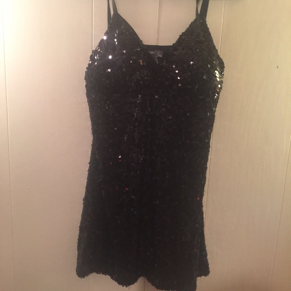 Black sequin dress