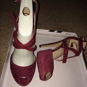 Red/Wine Nine West dress heels