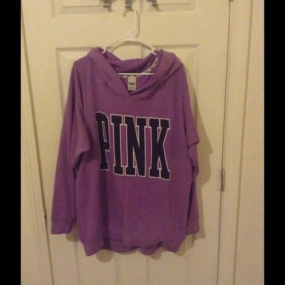 SOLD!! PINK Purple Boyfriend Hoodie Large