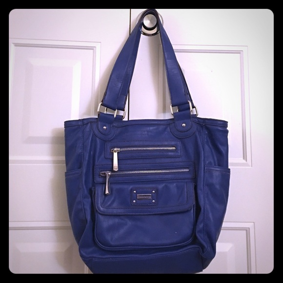 Faux leather tote