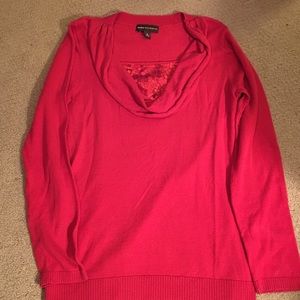 Red, light-weight sweater top