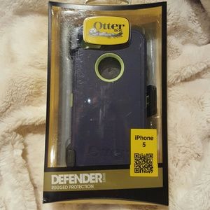 Purple and Lime Green Iphone 5 Case