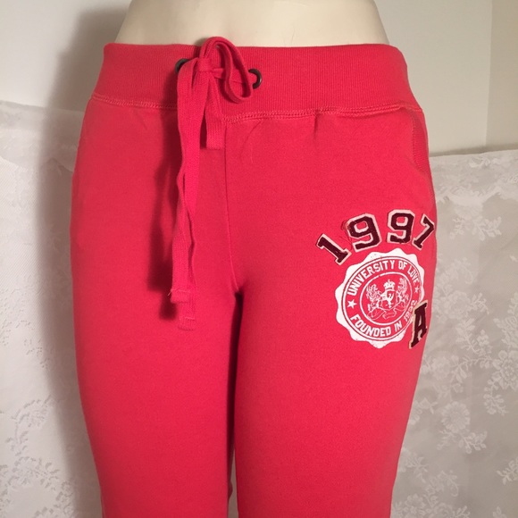 Lundi by the cool Pants - Pink Sweatpants with logo stamp FINAL CLEARANCE