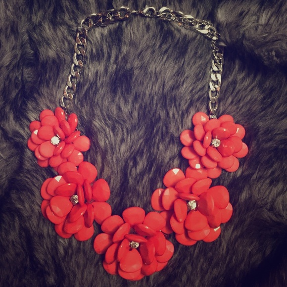Coral Flower Statement Necklace 🌺 J. Crew