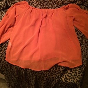 Orange off the shoulder top