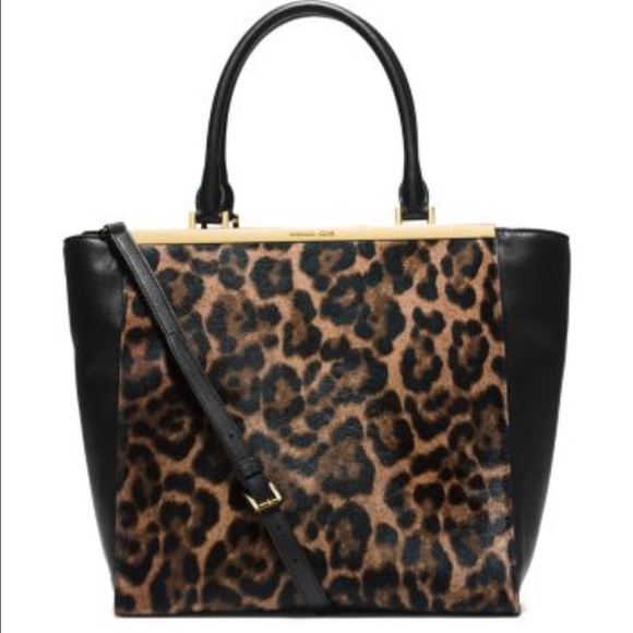 💥SALE💥Auth Michael Kors Leopard Hair Lana Tote