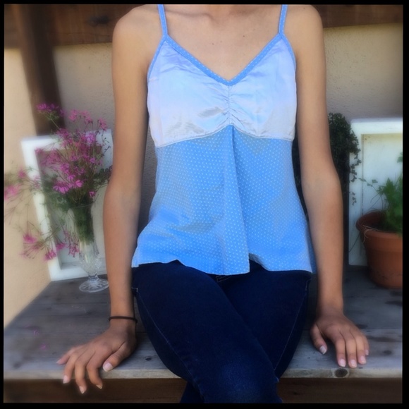 ♦️5$ BUNDLE SALE SATIN  Cotton Tank PolkaDots NWOT