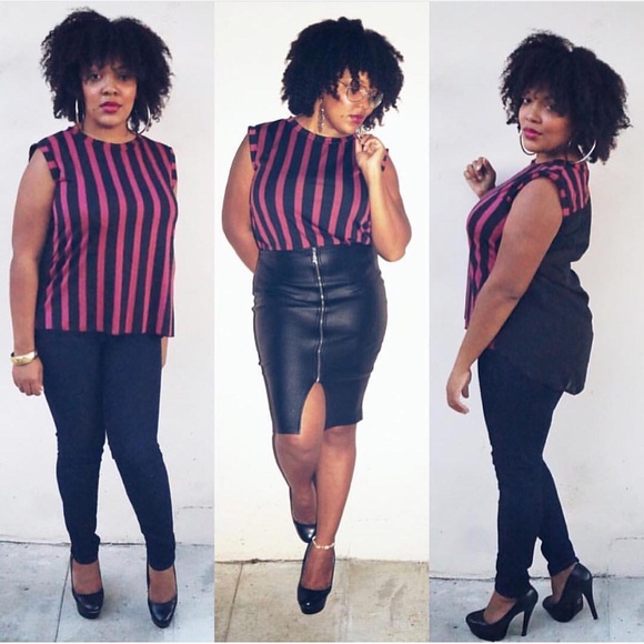 New Retro Blouse with Sheer Back- Plus Size