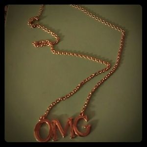 OMG gold necklace