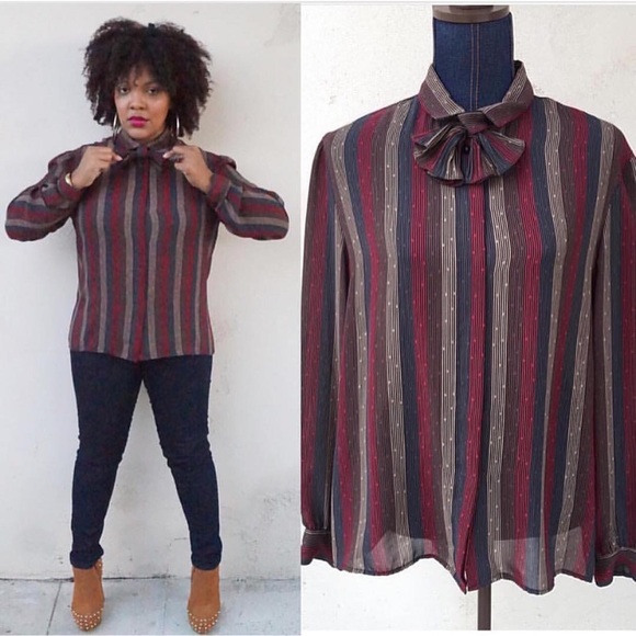 Vintage 70s Blouse with Bow