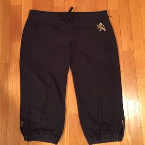 Express black crop sweat pants sz S