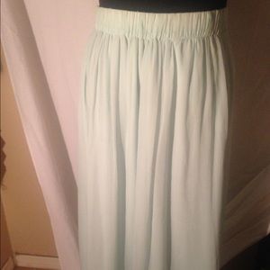 Zara light blue maxi skirt