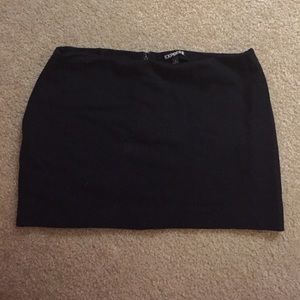 Black mini skirt