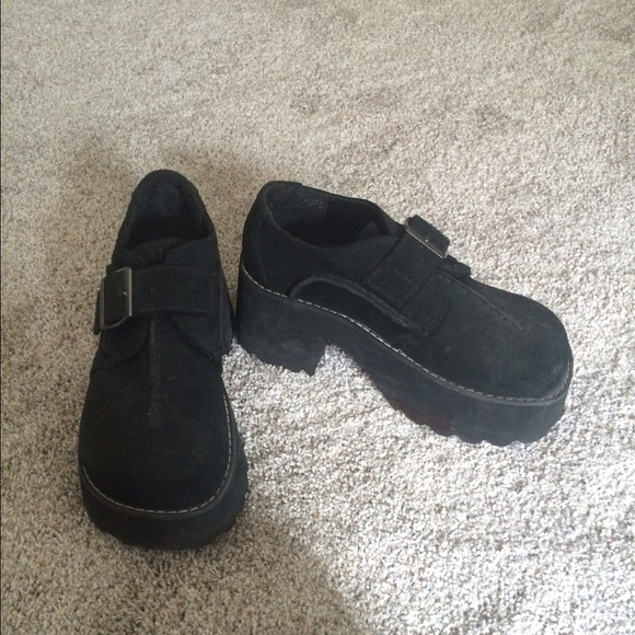 Platform Black Booties