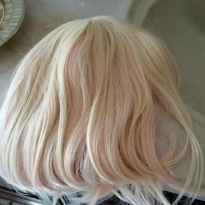 Gothic Lolita Light Blonde & Pink Bob Wig